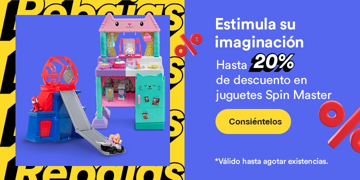 Estimula su imaginación. Hasta 20 por ciento de descuento en juguetes Spin Master. Válido del 1 al 31 de enero 2025. Pulsa aquí para elegir.